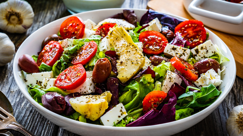 caned artichoke hearts in salad