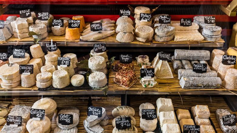 wide selection of cheeses