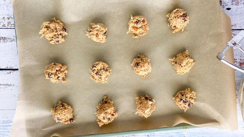 cookies on baking sheet 