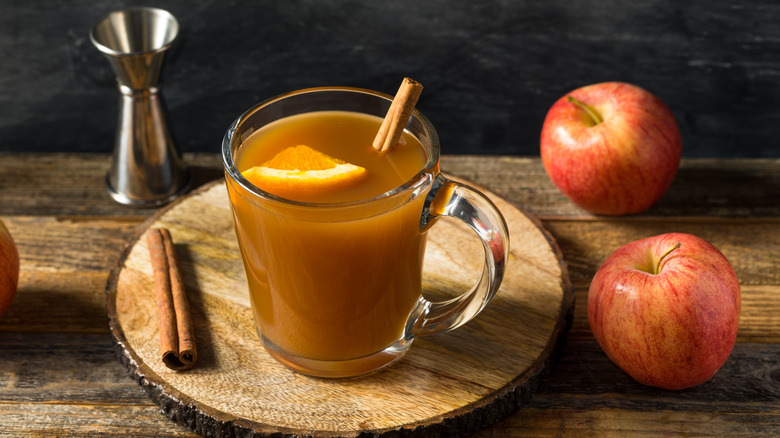 Apple cider whiskey cocktail duo