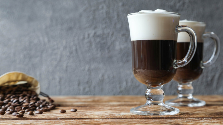 Irish coffee whiskey cocktail