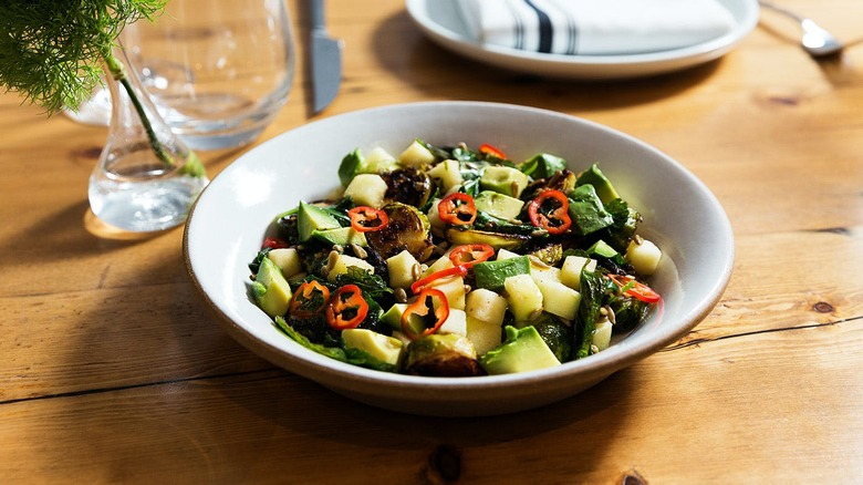 roasted brussel sprouts avocado 