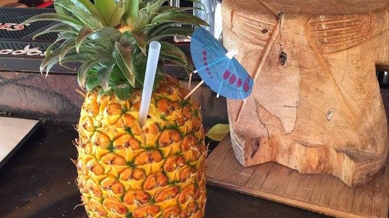 Real Piña Colada in pineapple