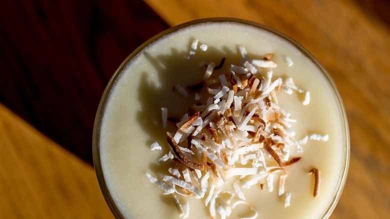 Piña Colada with toasted coconut