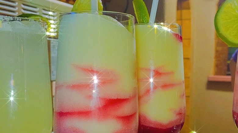 Frozen margaritas swirled with sangria