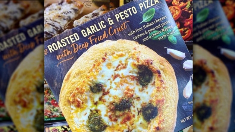 Trader Joe's Roasted Garlic and Pesto Pizza