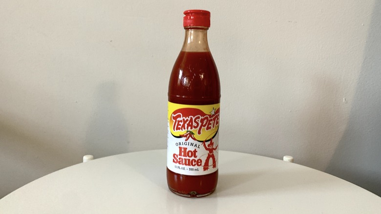 Texas Pete's hot sauce bottle