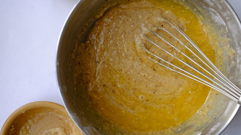 financier batter in bowl