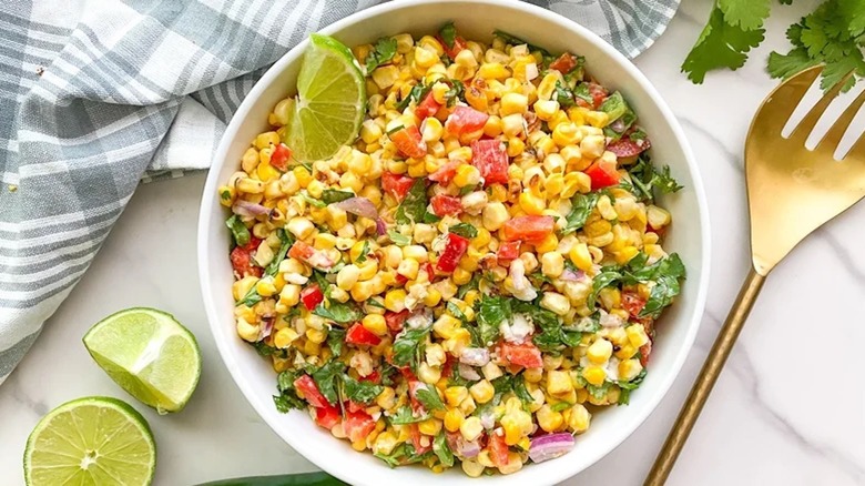 Bowl of corn salad