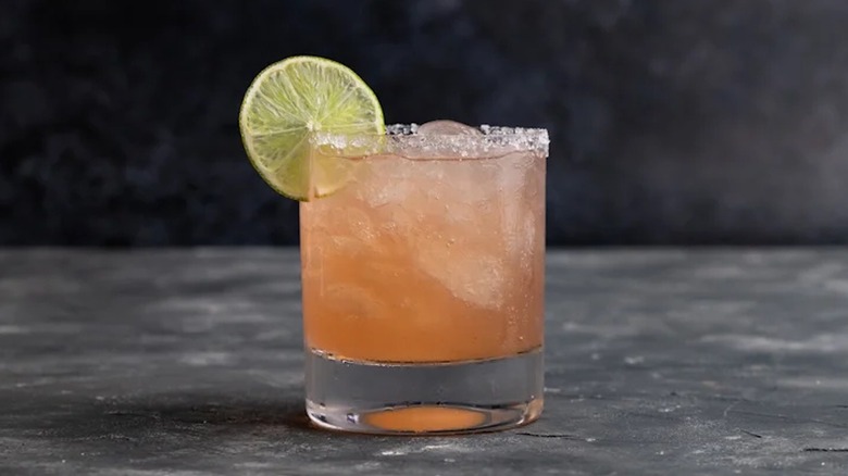 Prickly pear cocktail with lime