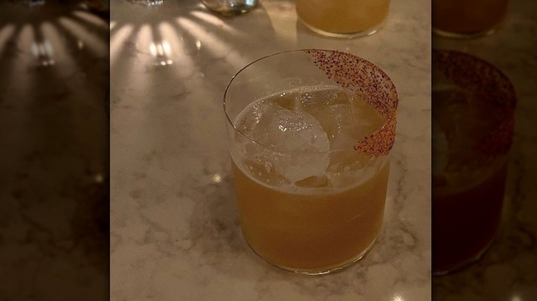 Cocktail with chili salt