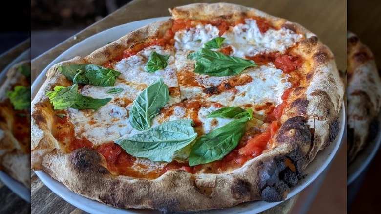 Wood fired margarita pizza