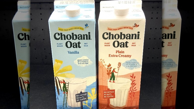 Chobani oat milk cartons