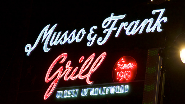 Musso & Frank neon signage