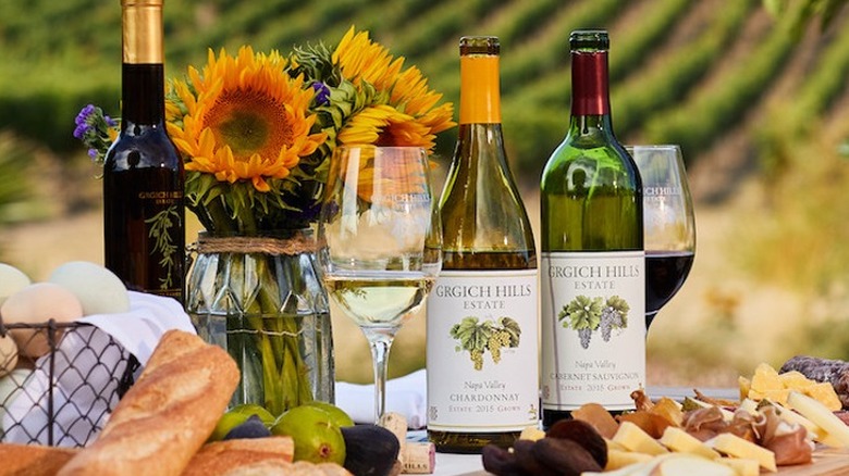 Grgich Hills wines and picnic