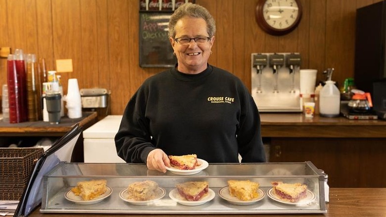 Crouse staff with cherry pie