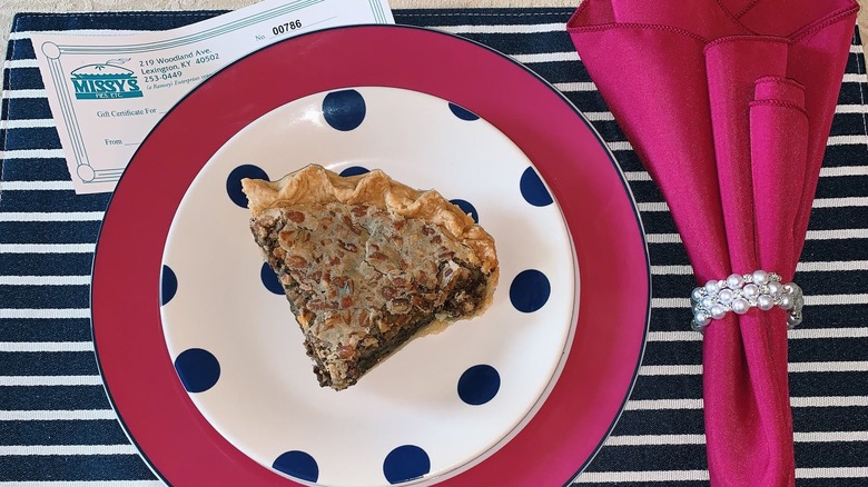 Plated slice of Mayday pie