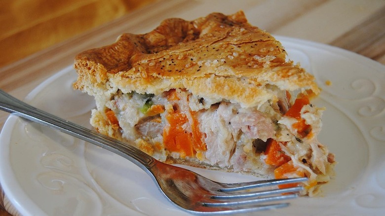 Slide of chicken pot pie