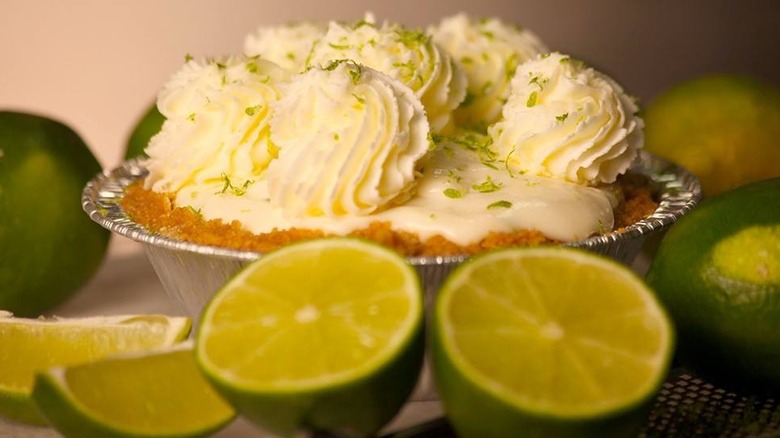 Key lime pie and limes