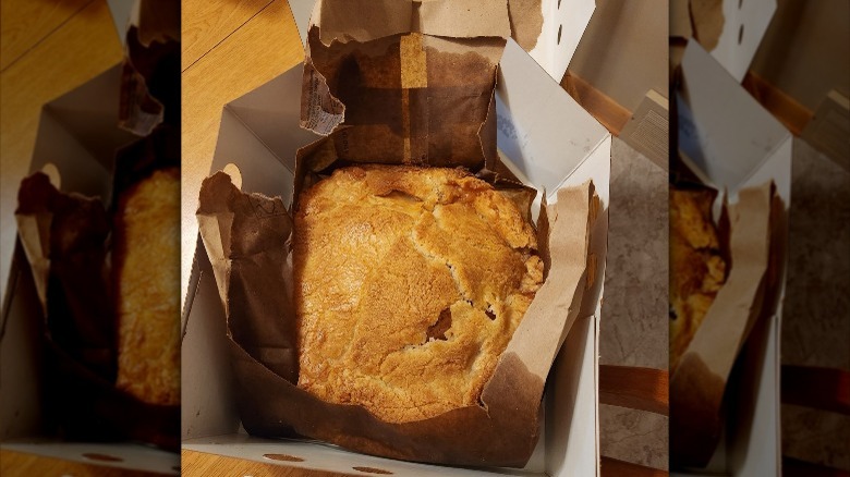 Apple pie in paper bag