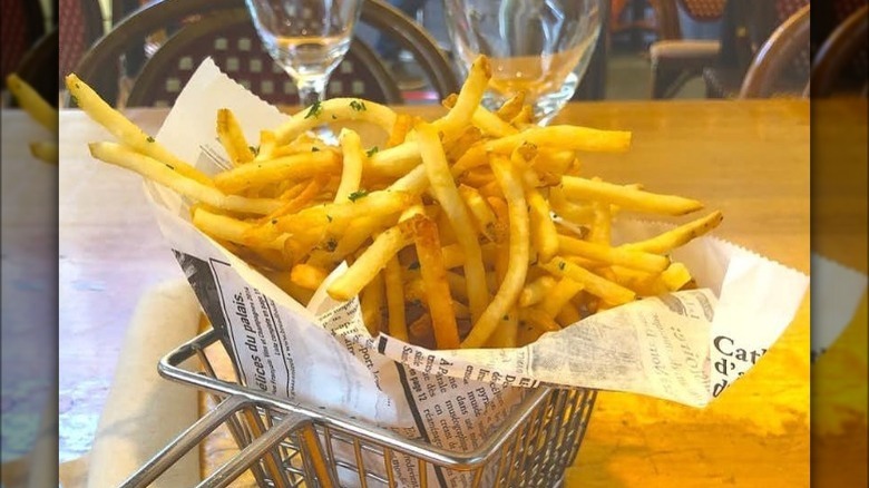 French fries in basket