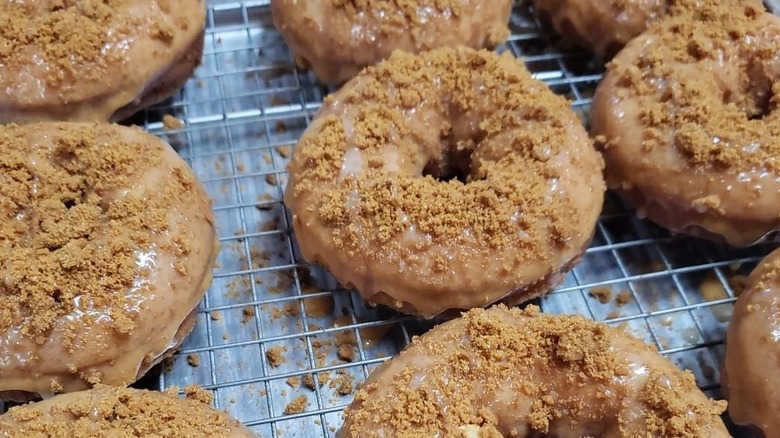 row of donuts