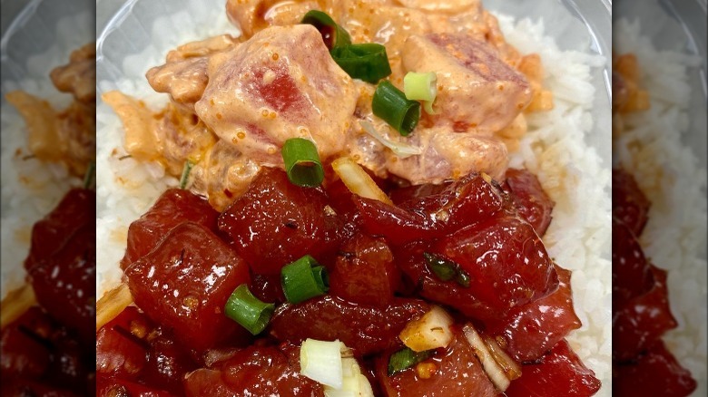 tuna poke with rice