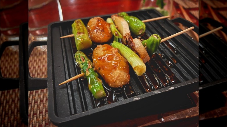 plant-based Korean skewers