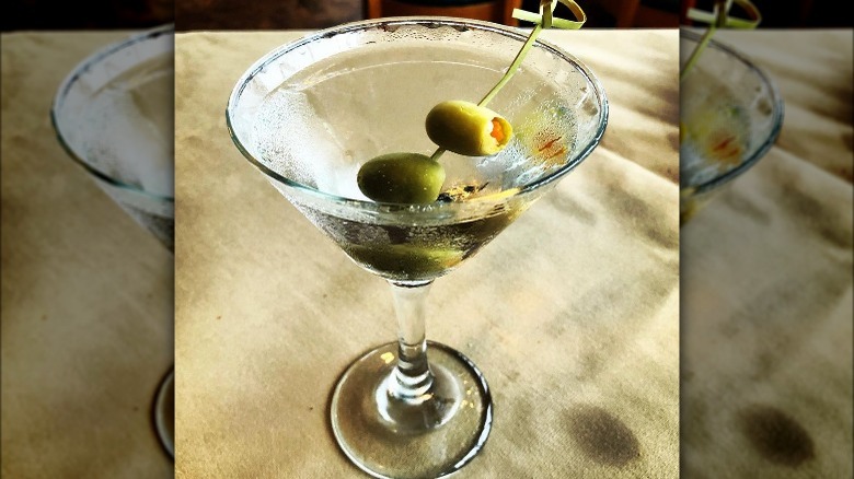 Martini with olives