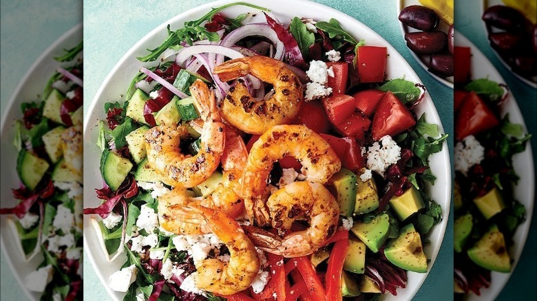 Shrimp and feta salad