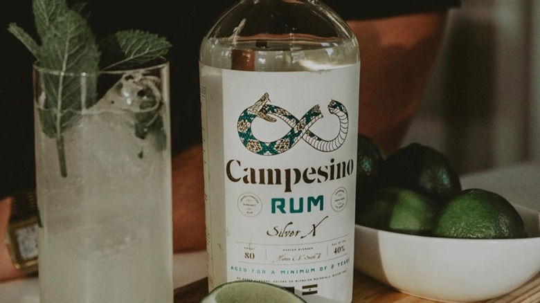 Campesino Rum with limes and mojito