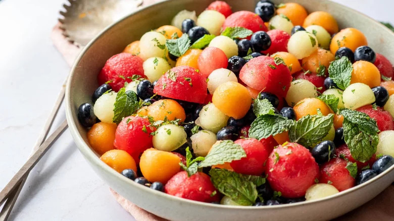 Mint And Melon Fruit Salad