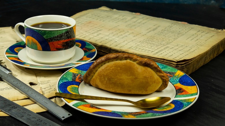 plate of Bolivian saltenas