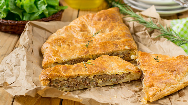 slices of Canadian meat pie