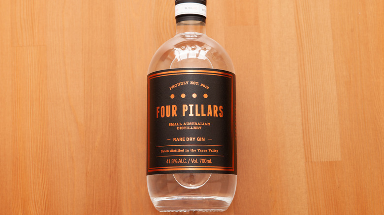 A bottle of Four Pillars gin