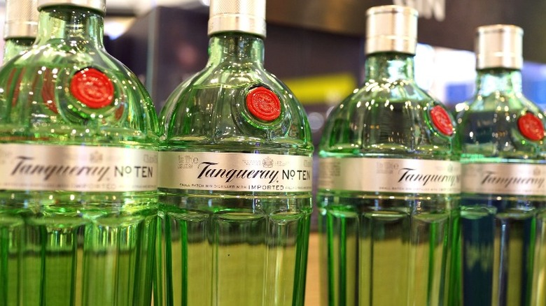 Four bottles of Tanqueray 10