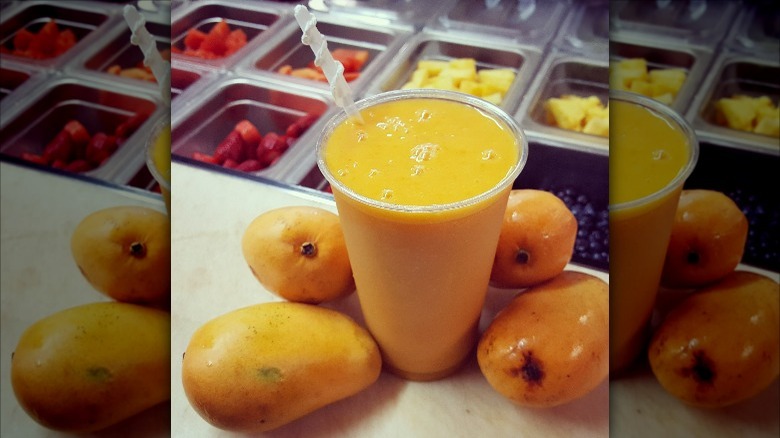 Yellow Smoothie with fruit