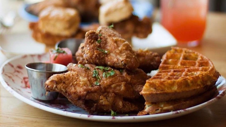 Yardbird's chicken and waffles