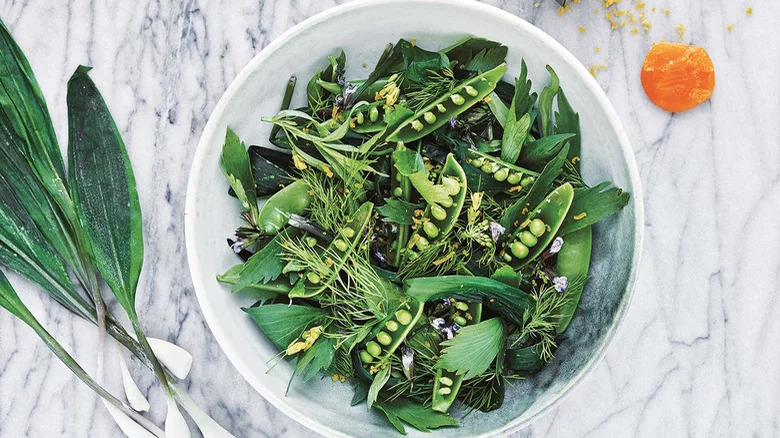 Spring Salad With Ramps And Herbs
