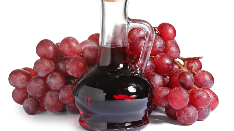 A jug of red wine vinegar