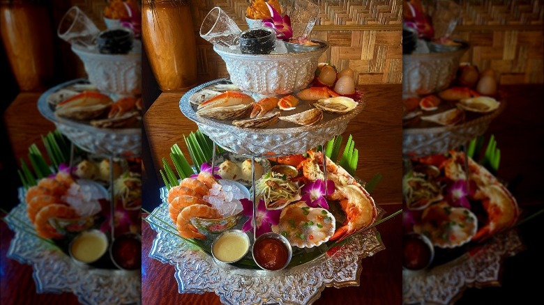 Thai seafood tower