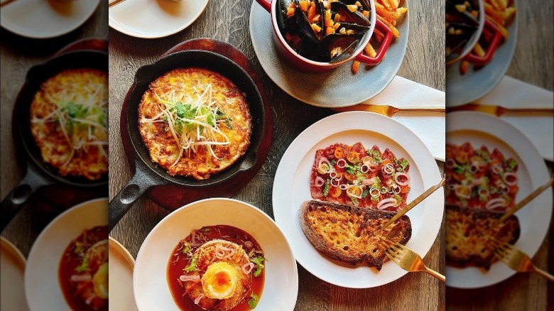 Selection of Thai brunch dishes