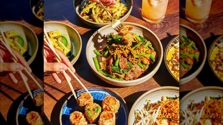 Array of thai dishes