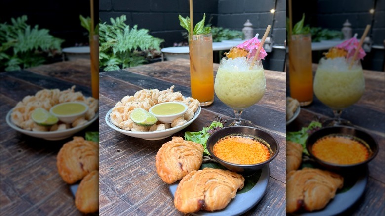 Thai appetizers and cocktails