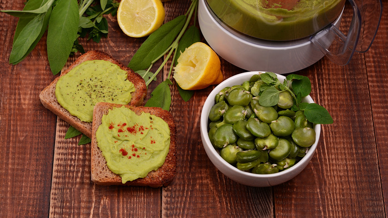 fava bean puree toast