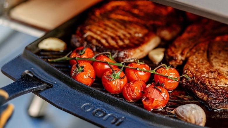 Roasting tomatoes in pizza oven