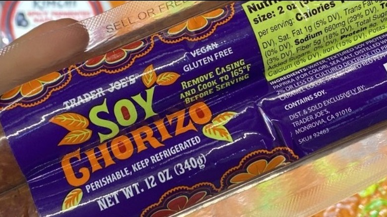 Soy chorizo with meatless options