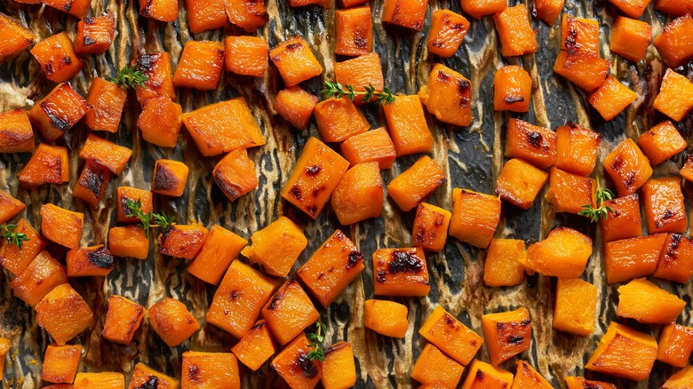 Roasted herbed butternut squash 