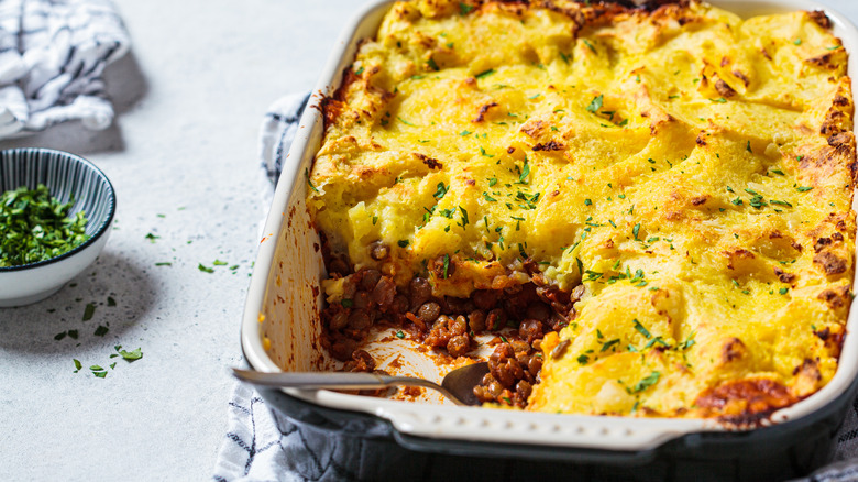 Lentil cottage pie