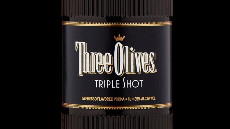 bottle of Three Olives Triple Shot Espresso Vodka